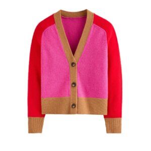 Oxknit Colorblock Knit Cardigan NWT Small